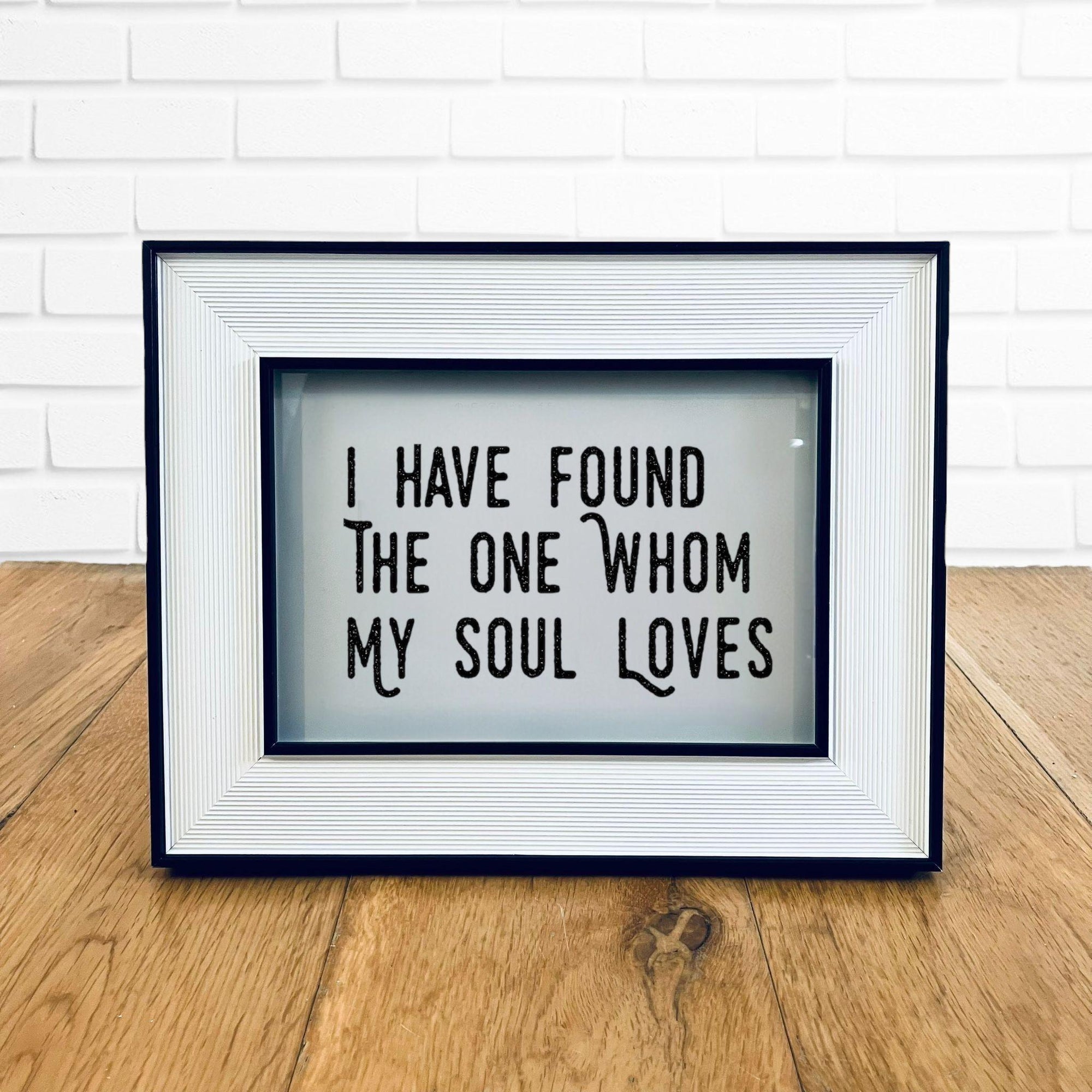 Classic Framed Love Quote Print Valentine's Day Gift Friend Girlfriend Boyfriend Anniversary Poe