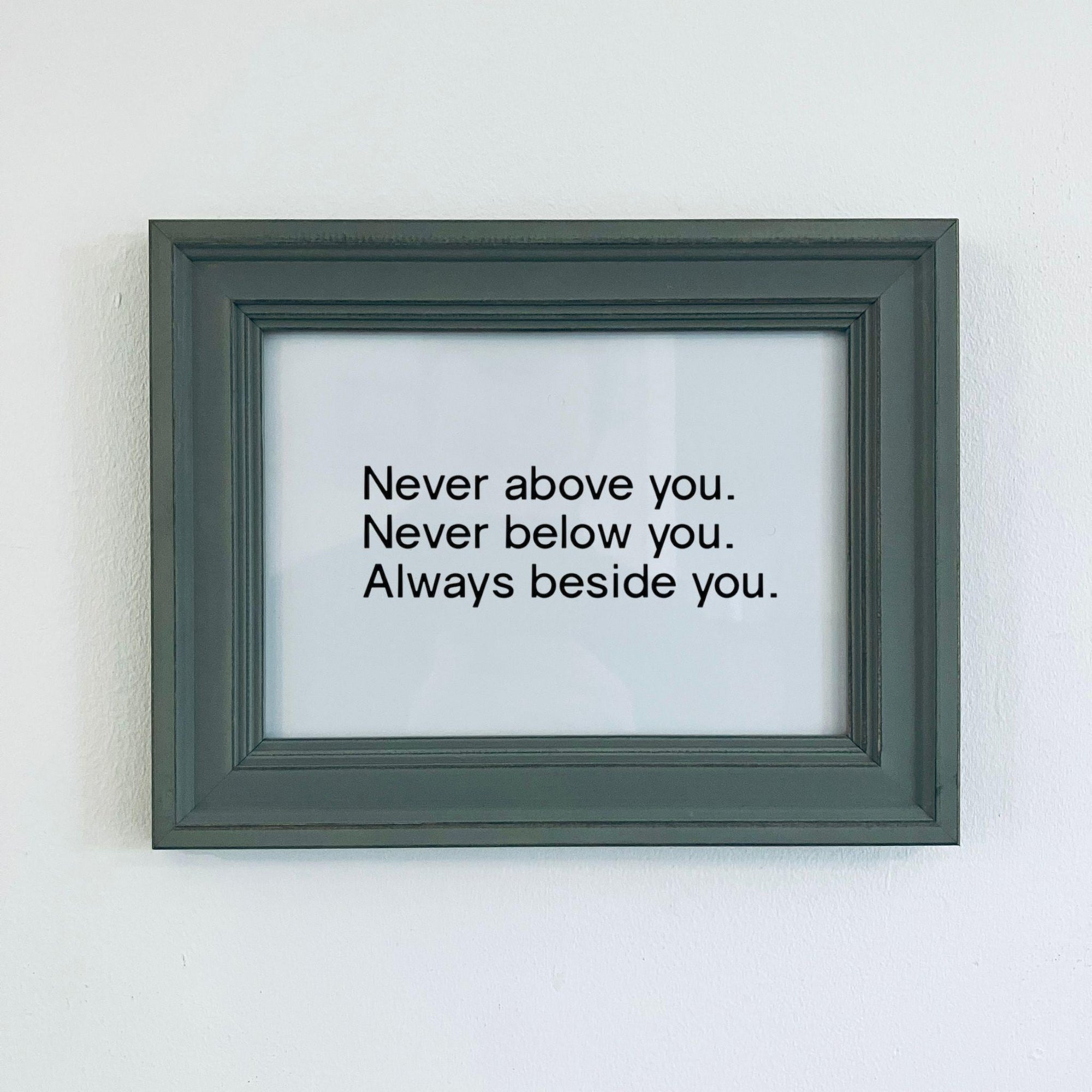 Rustic Green Framed Love Quote Print Valentine's Day Gift Friend Girlfriend Boyfriend Anniversar
