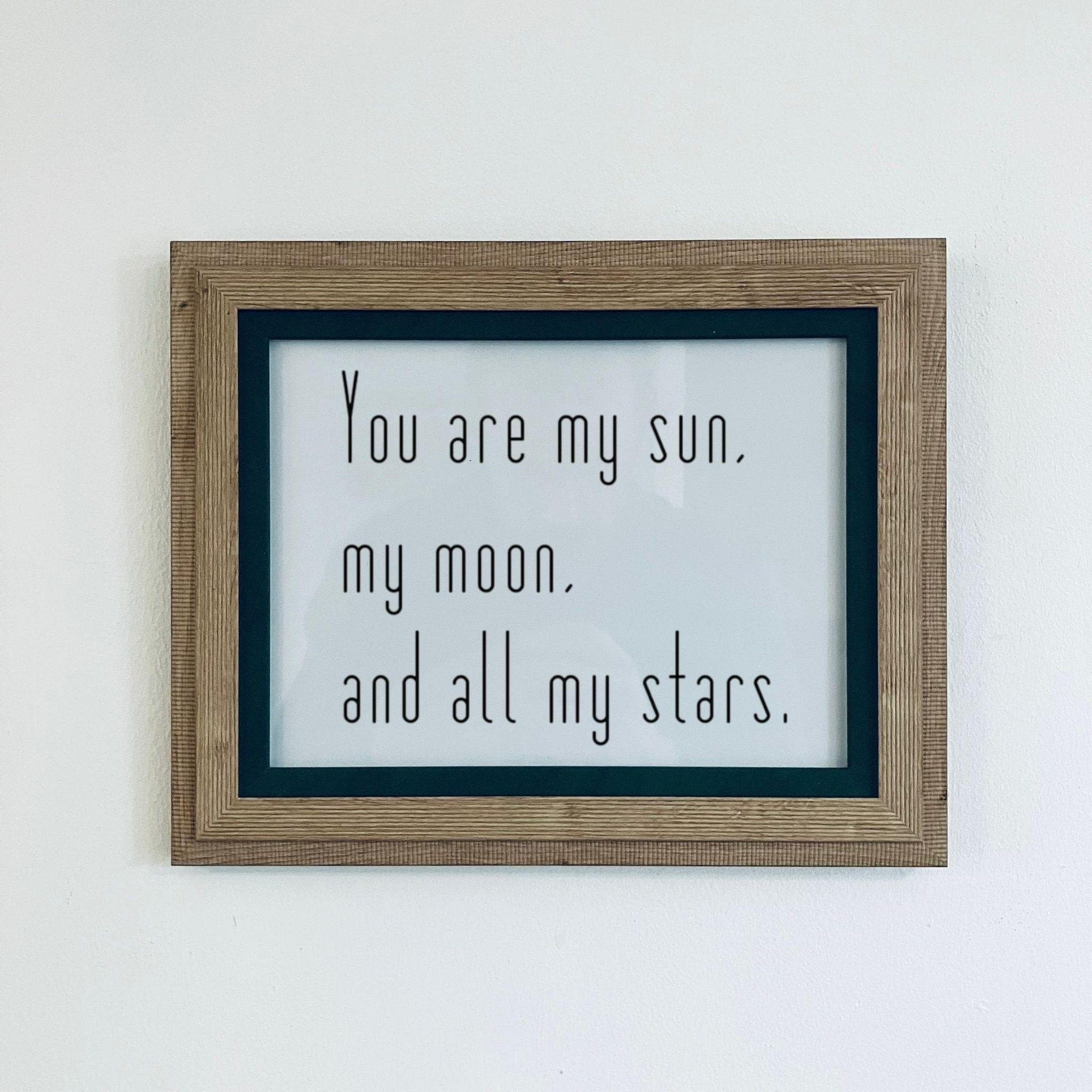 Natural Wood Framed Love Quote Print Valentine's Day Gift Friend Girlfriend Boyfriend Anniversar