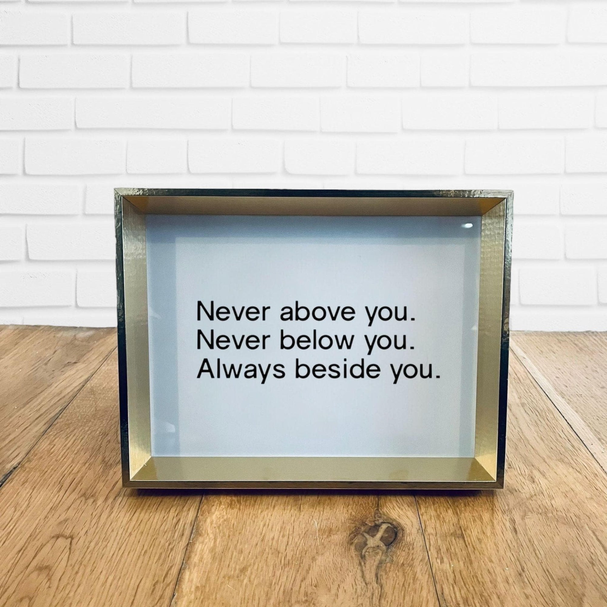 Retro Gold Framed Love Quote Print Valentine's Day Gift Friend Girlfriend Poem Anniversary Wall