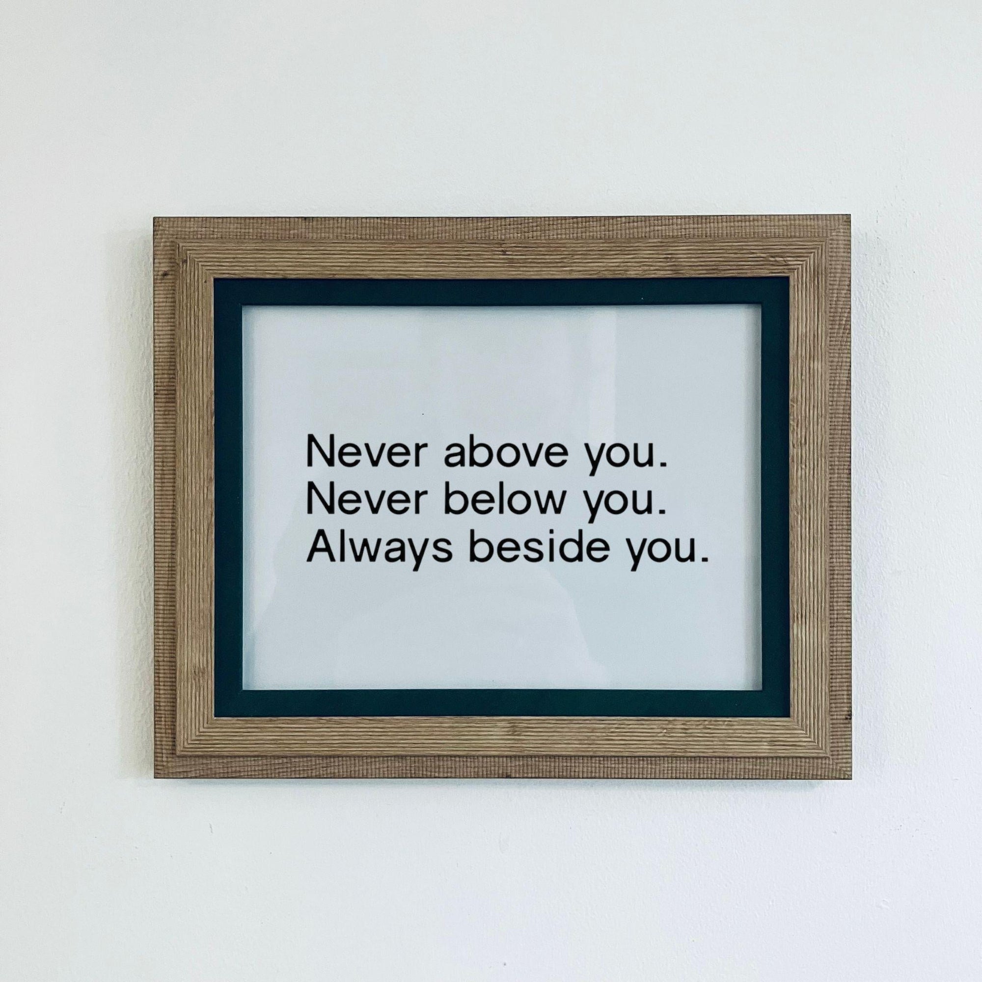 Natural Wood Framed Love Quote Print Valentine's Day Gift Friend Girlfriend Boyfriend Anniversar