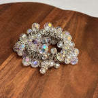 Vintage Scrunchy Glass Diamanté Charm Style Bracelet Unique Gift
