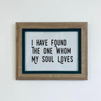 Natural Wood Framed Love Quote Print Valentine&#39;s Day Gift Friend Girlfriend Boyfriend Anniversar