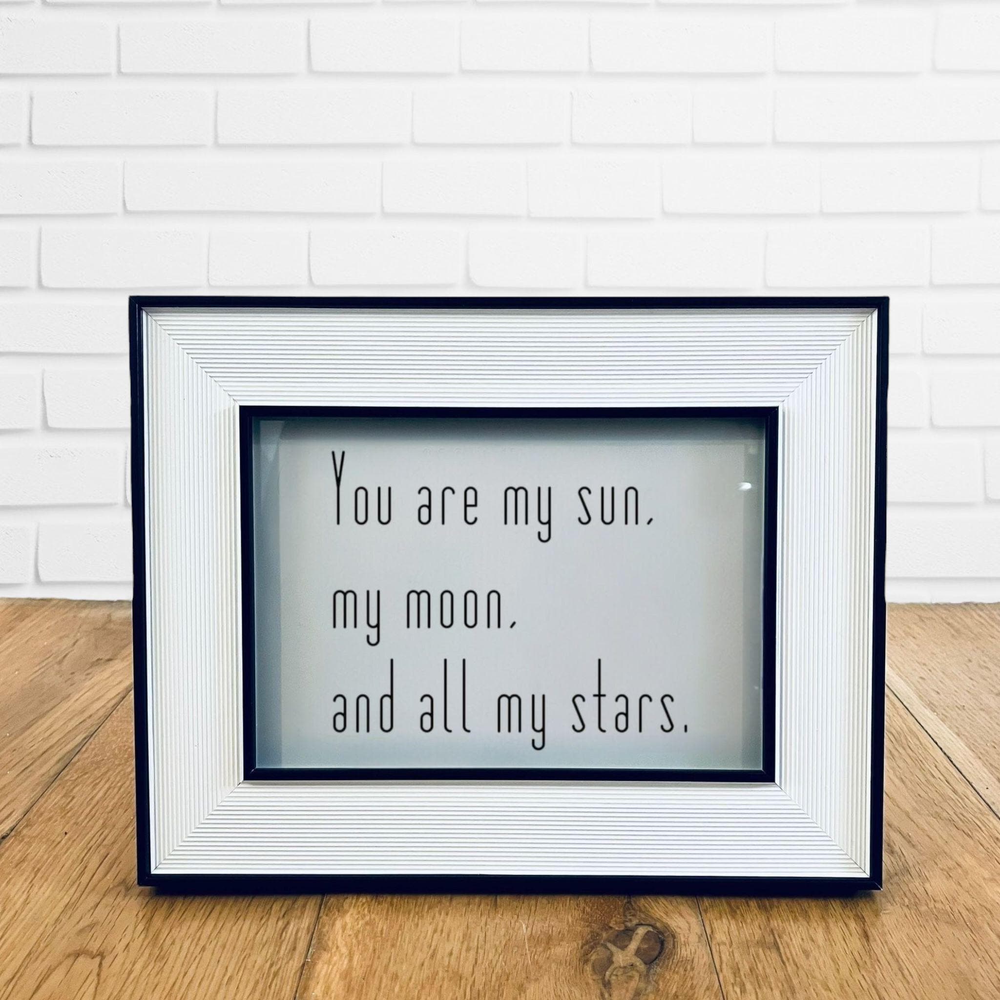 Classic Framed Love Quote Print Valentine&#39;s Day Gift Friend Girlfriend Boyfriend Anniversary Poe