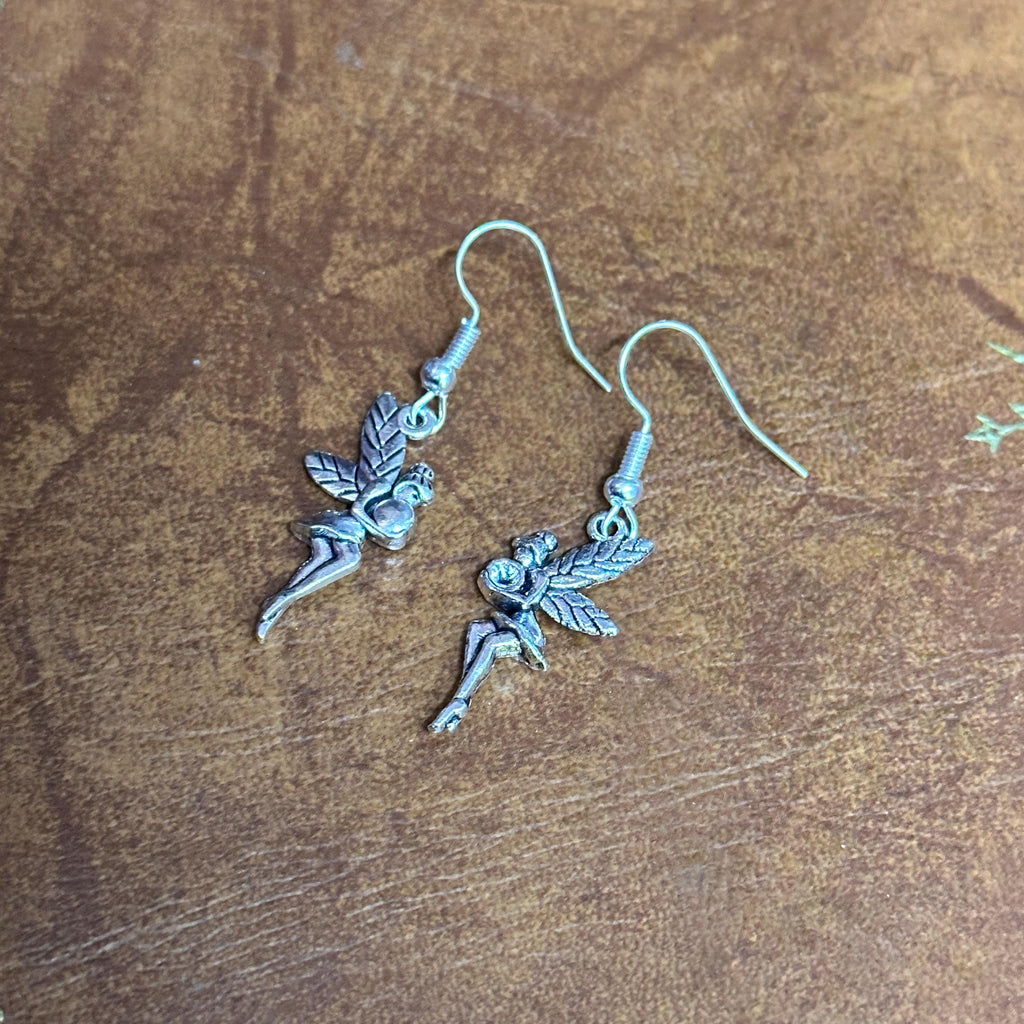 Handmade Fairy Angel Themed Drop Earrings Silver Tone Charm Dangle Earrings Various