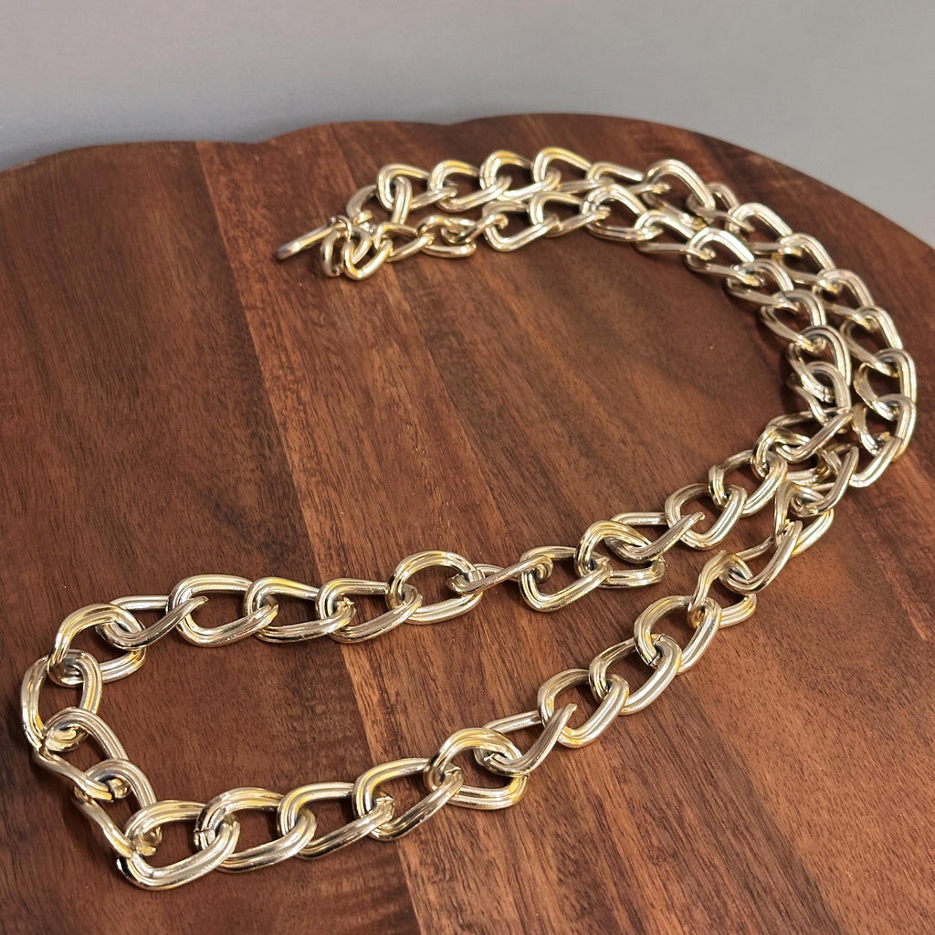Vintage Classic Gold Tone Chain Link Necklace Costume Jewellery