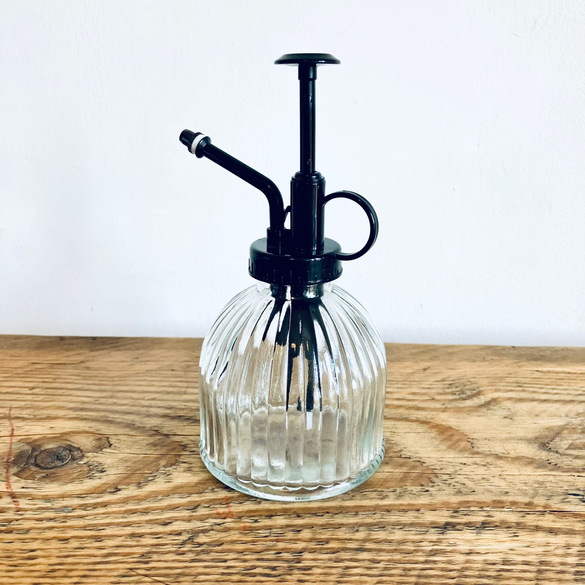 Vintage Style Glass Spritzer Bottle With Black Spray Button Vintage Homeware Gif