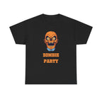 Zombie Party Printed T-Shirt 100% Cotton Novelty Scary Skull Halloween Tee