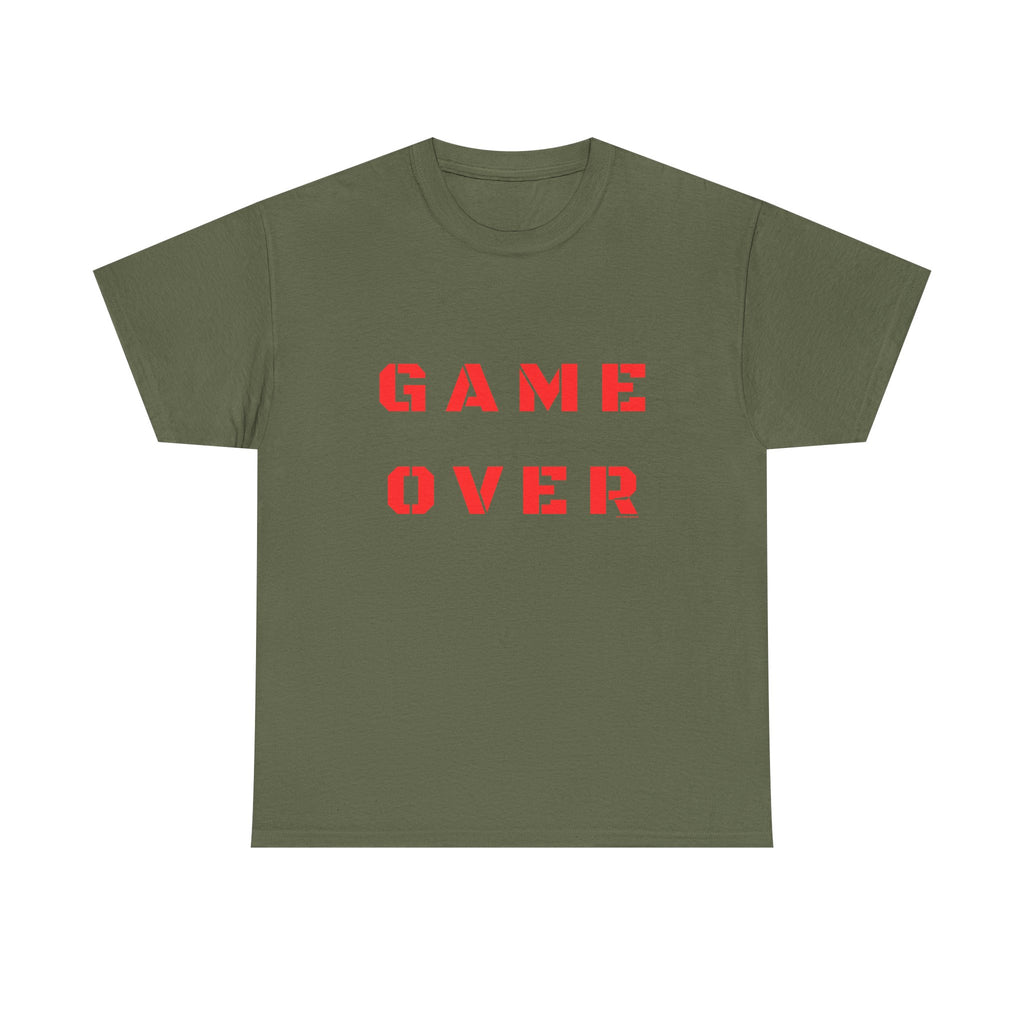 Game Over Printed T-Shirt 100% Cotton Novelty Gamer Tee Gift