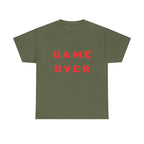 Game Over Printed T-Shirt 100% Cotton Novelty Gamer Tee Gift