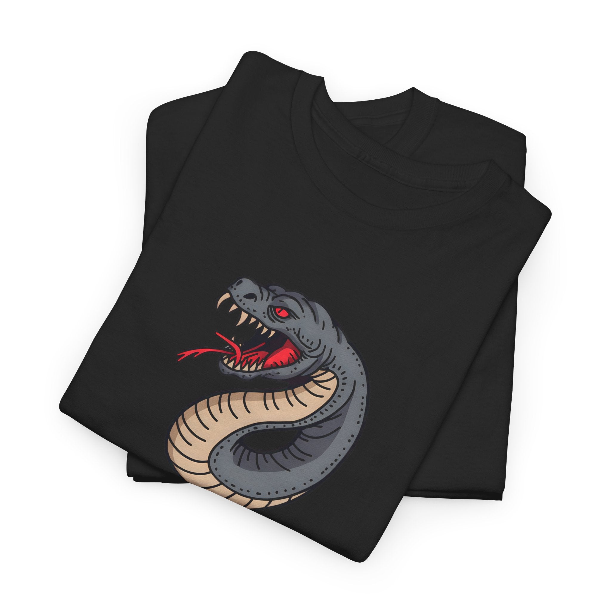Sneaky Snake Printed T-Shirt 100% Cotton Novelty Scary Halloween Tee