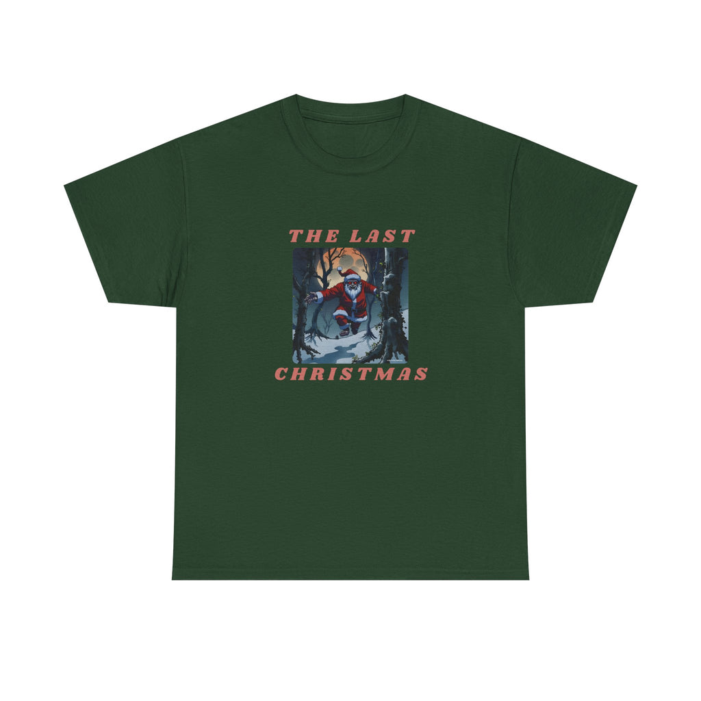 The Last Christmas Printed T-Shirt 100% Cotton Novelty Zombie Santa Xmas Tee Gift