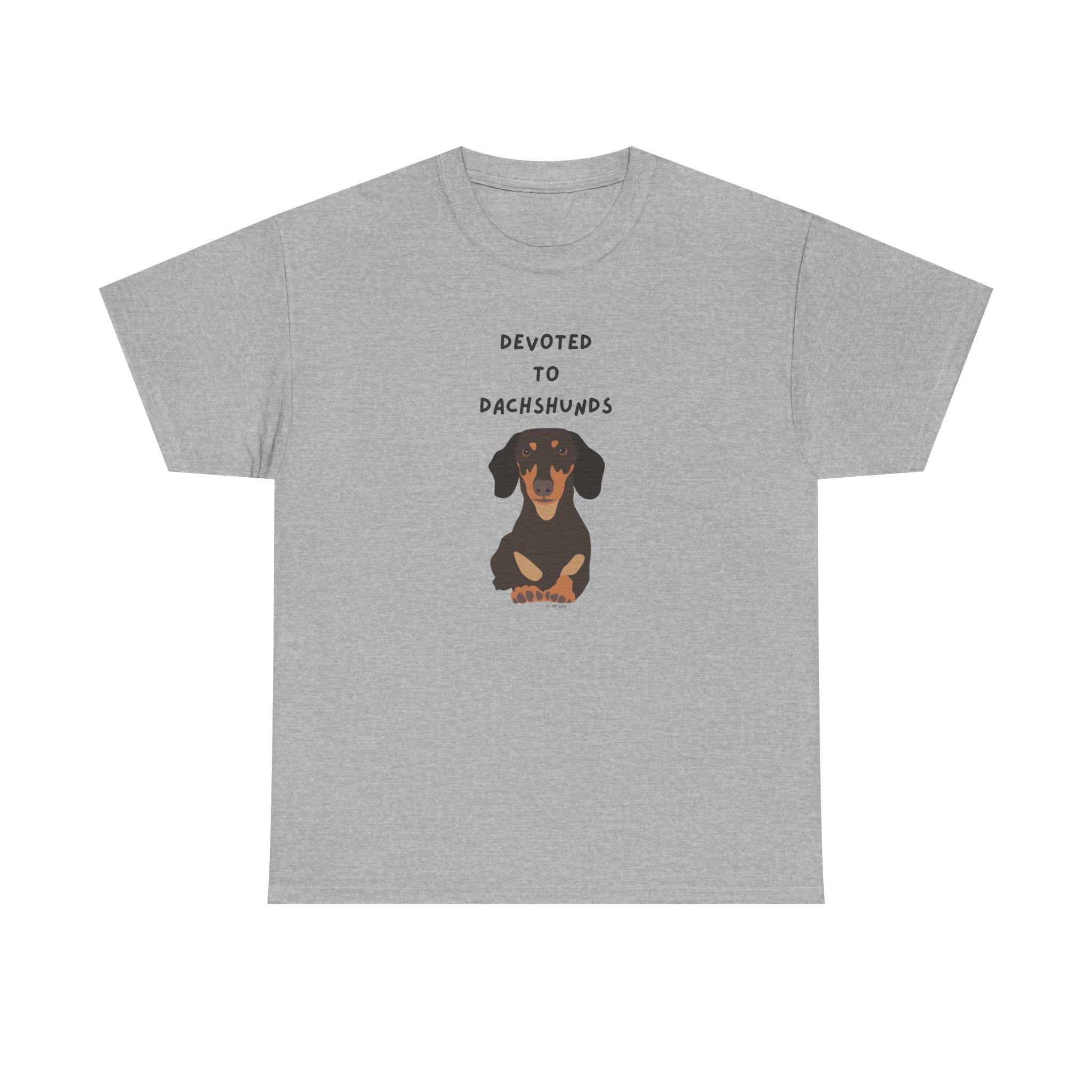 Devoted To Dachshunds Sausage Dog Printed T-Shirt 100% Cotton Novelty Cute Dog Tee Gift