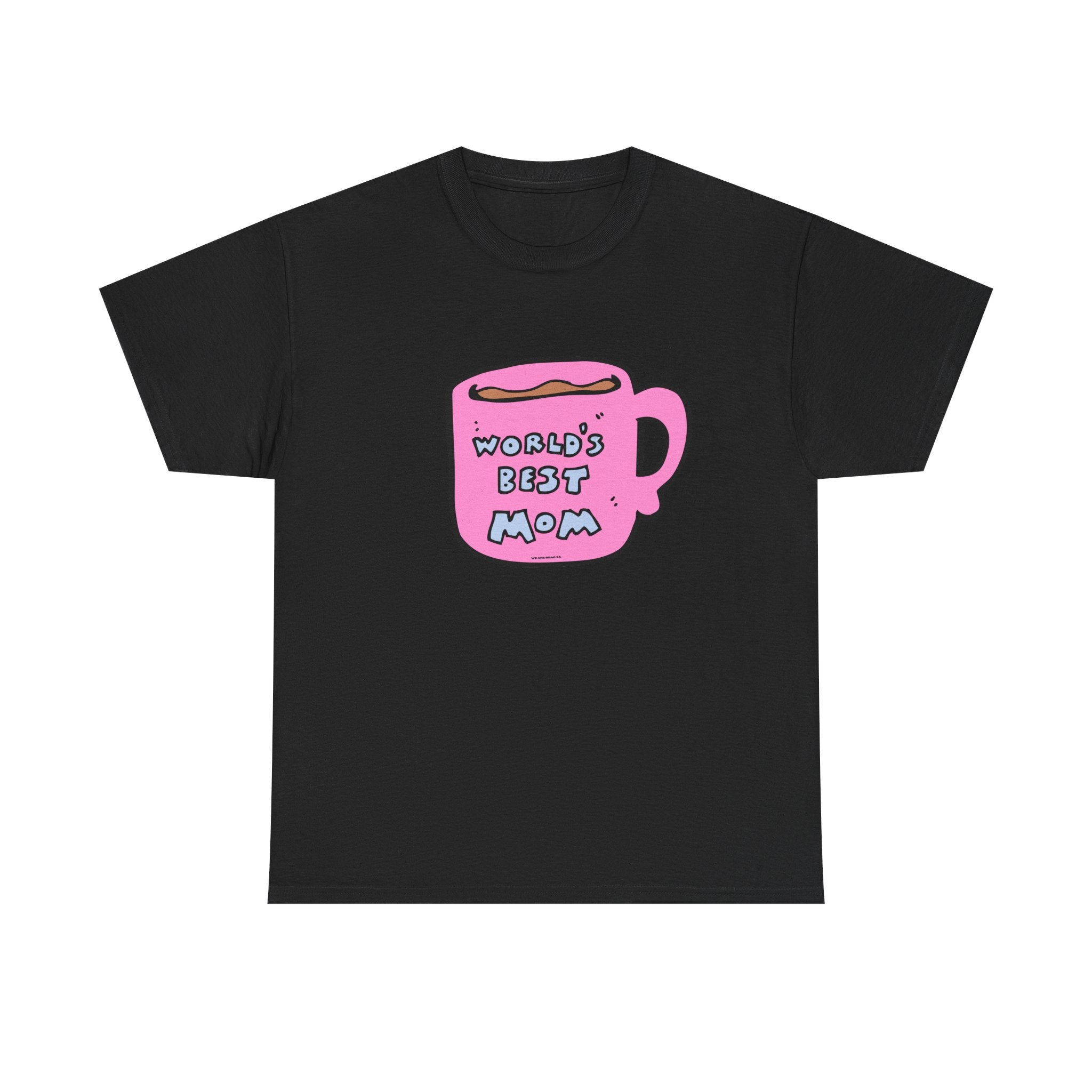 World's Best Mom Printed T-Shirt 100% Cotton Novelty Mum Mom Tee Birthday Mother's Day Gift