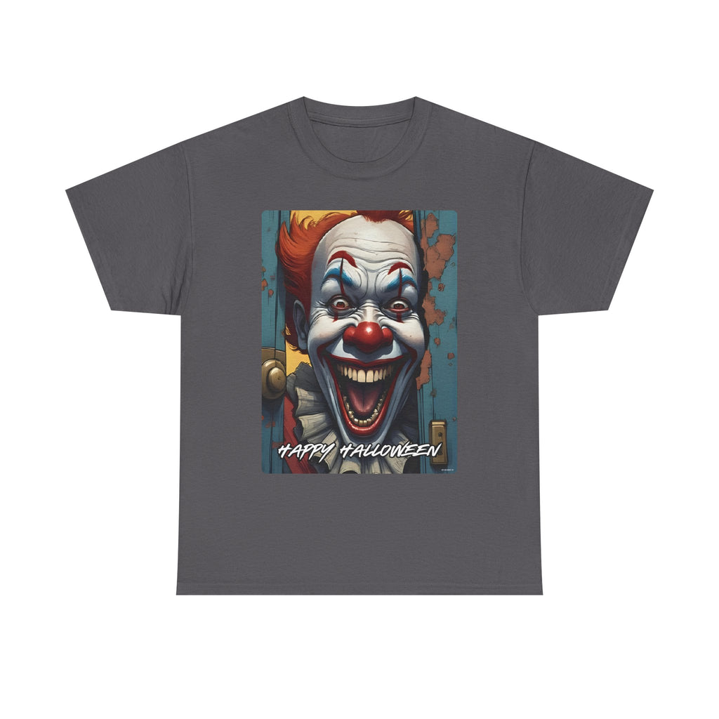 Happy Halloween Clown Novelty Printed T-Shirt 100% Cotton Scary Halloween Tee