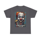 Happy Halloween Clown Novelty Printed T-Shirt 100% Cotton Scary Halloween Tee