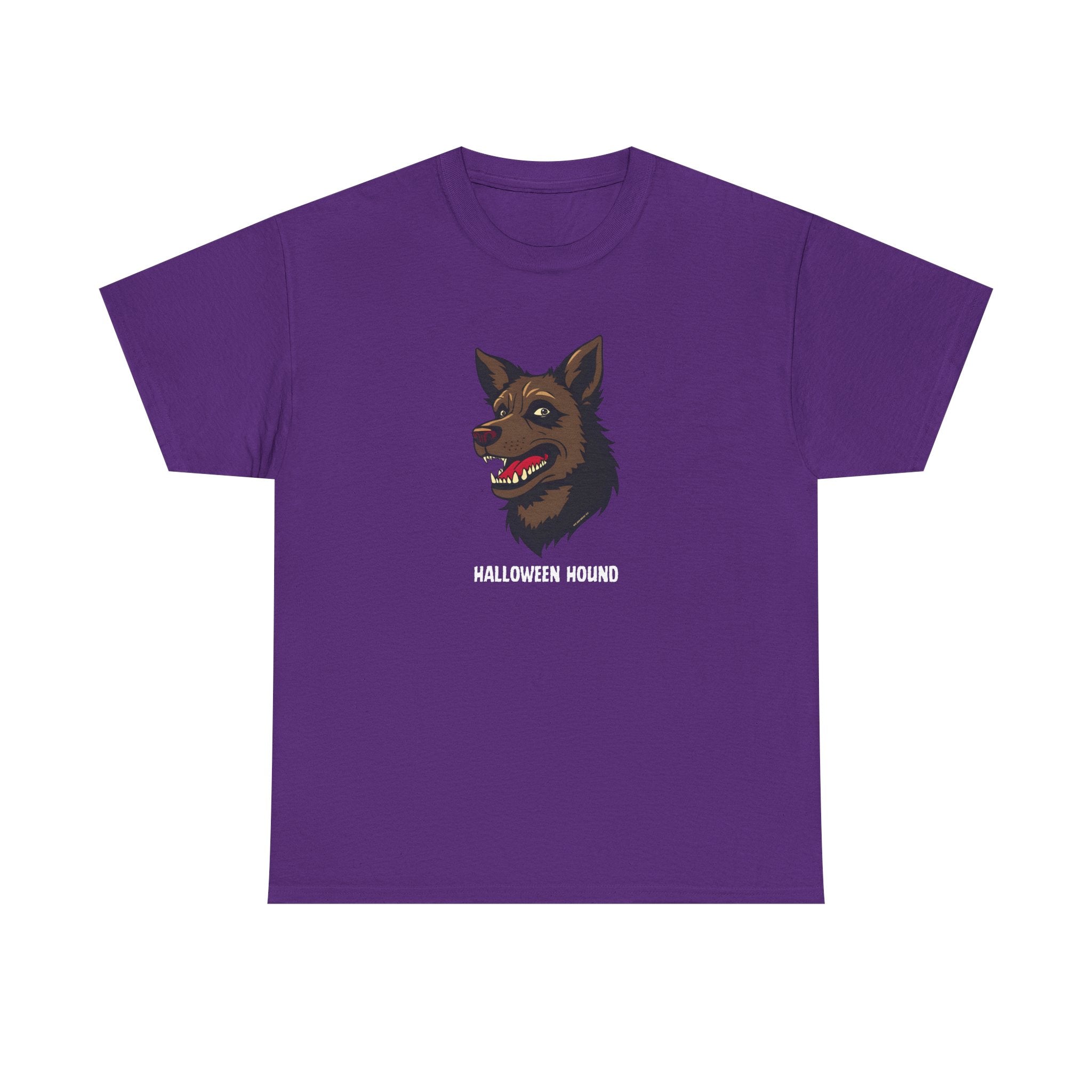 Halloween Hound Printed T-Shirt 100% Cotton Novelty Scary Halloween Dog Tee