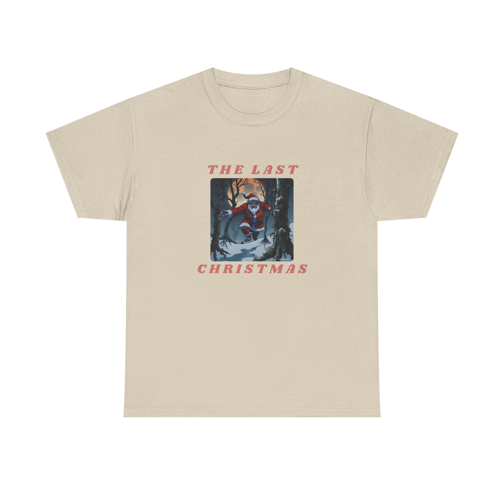 The Last Christmas Printed T-Shirt 100% Cotton Novelty Zombie Santa Xmas Tee Gift