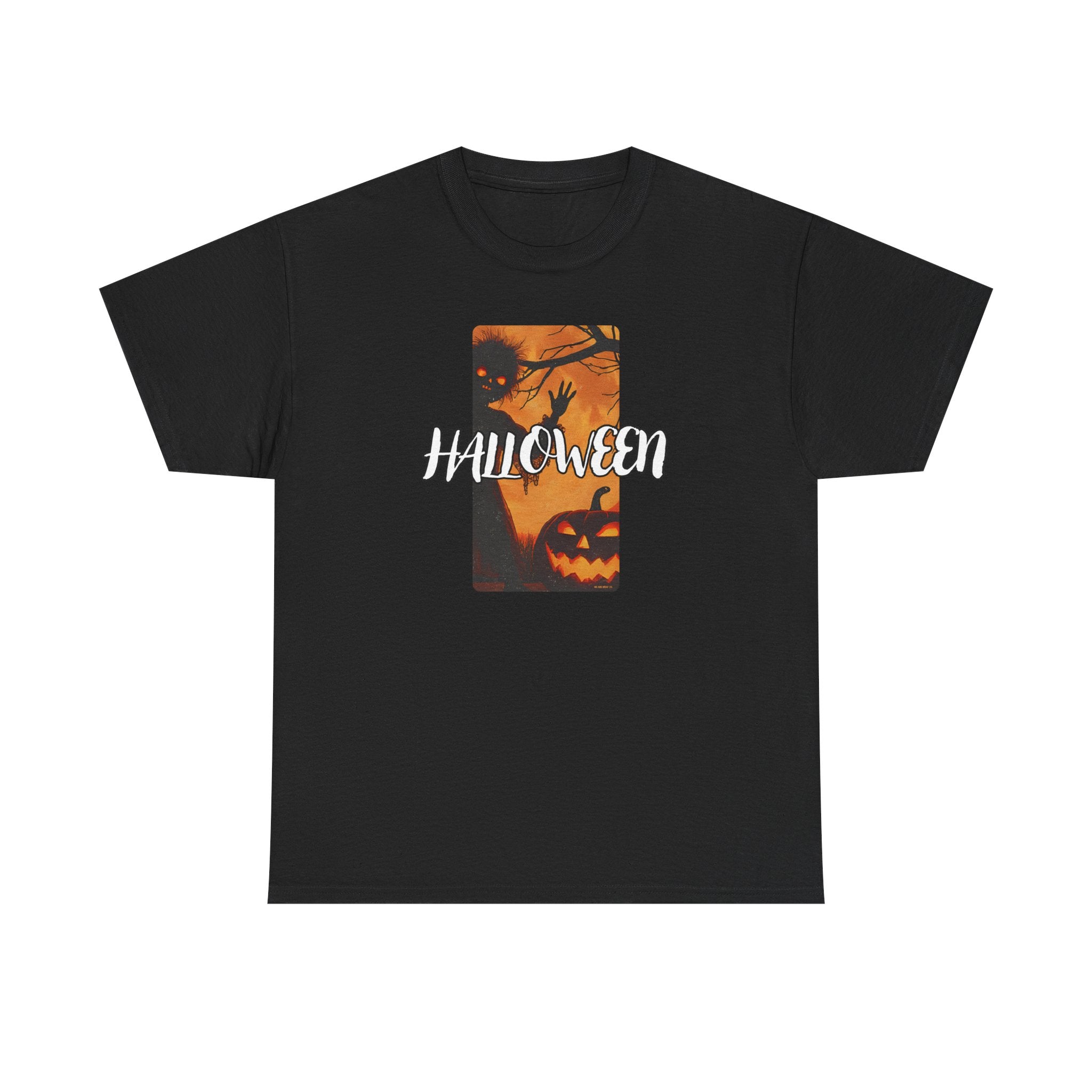 Halloween Pumpkin Monster Printed T-Shirt 100% Cotton Novelty Scary Halloween Tee