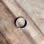 Vintage Tribal 925 Sterling Silver Abstract Ring Gothic Spinner Unisex - Size T 1/2