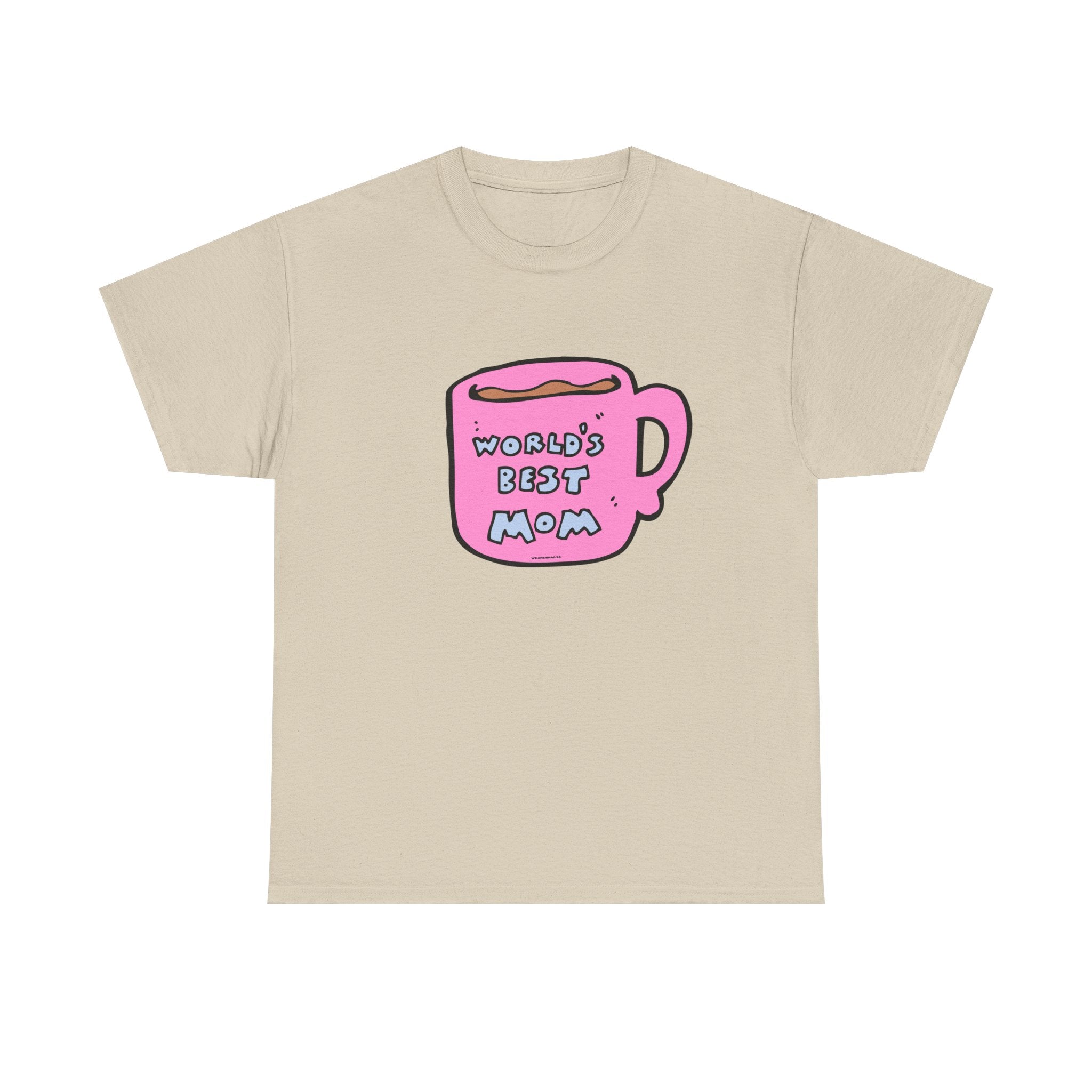 World's Best Mom Printed T-Shirt 100% Cotton Novelty Mum Mom Tee Birthday Mother's Day Gift