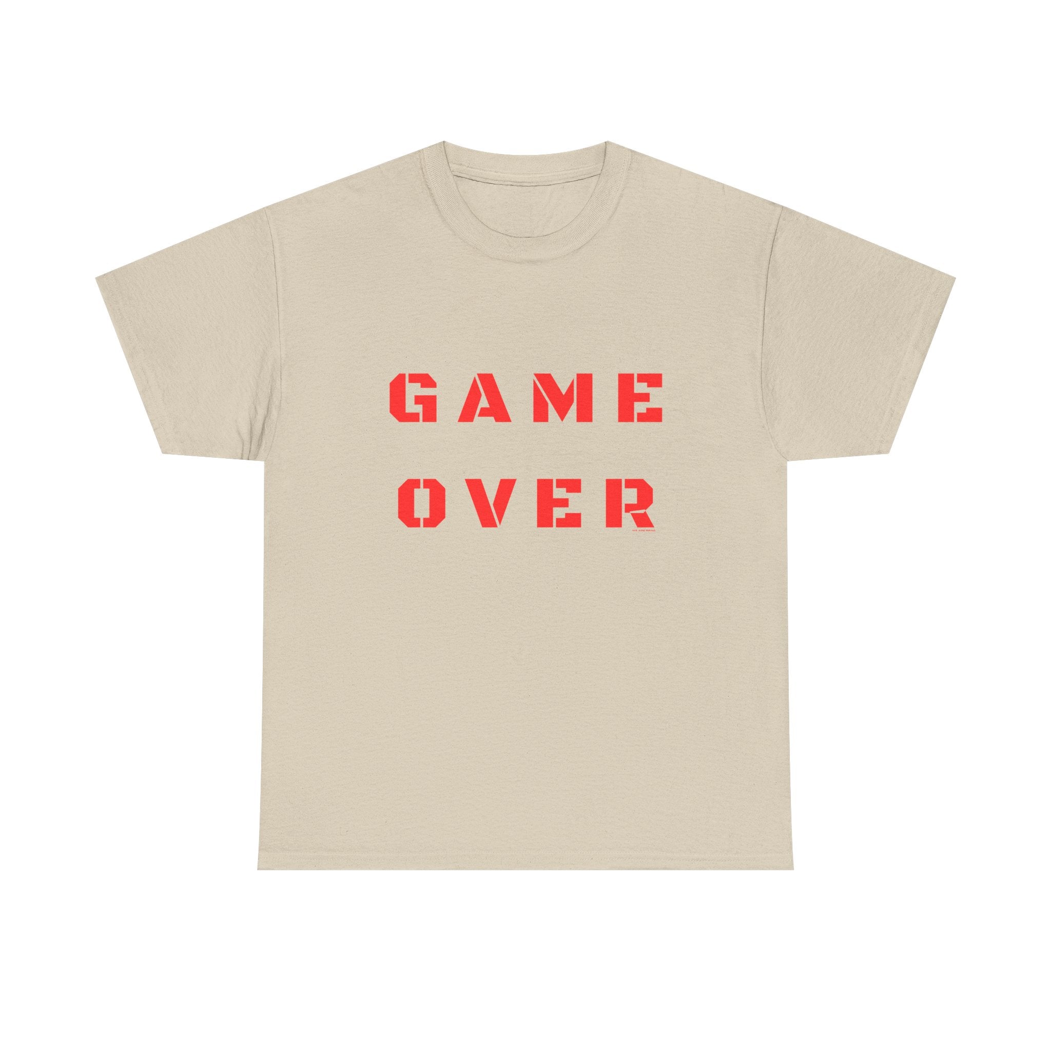 Game Over Printed T-Shirt 100% Cotton Novelty Gamer Tee Gift