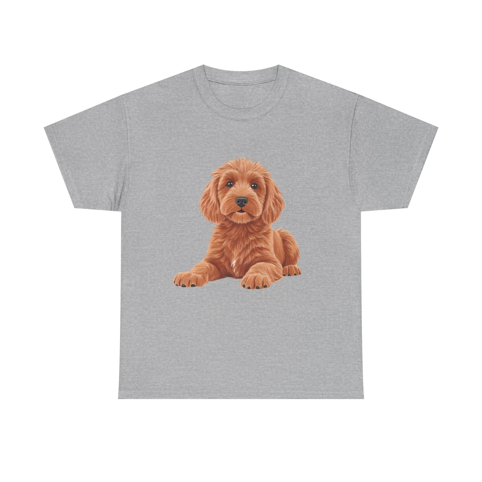 Brown Cockapoo Printed T-Shirt 100% Cotton Novelty Cute Dog Tee Gift