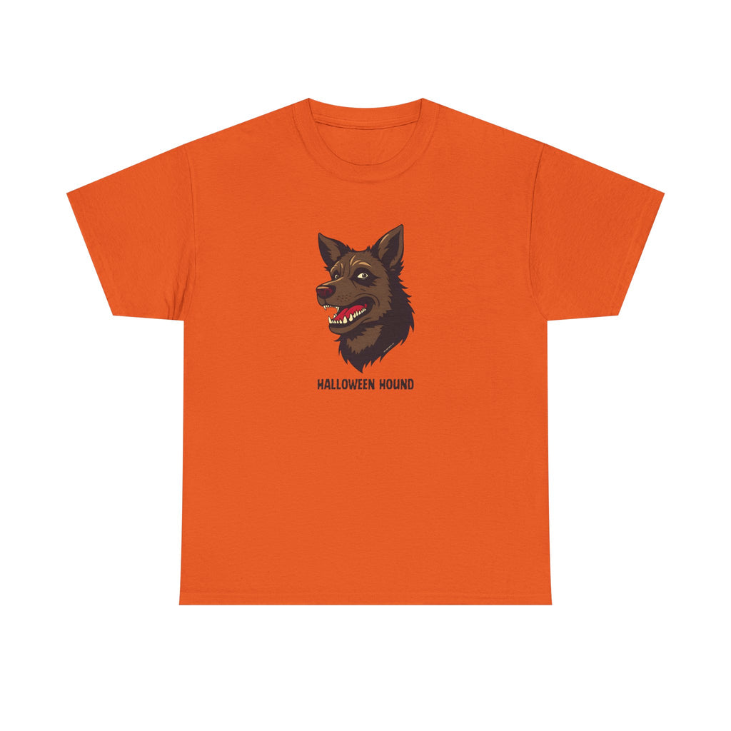Halloween Hound Printed T-Shirt 100% Cotton Novelty Scary Halloween Dog Tee