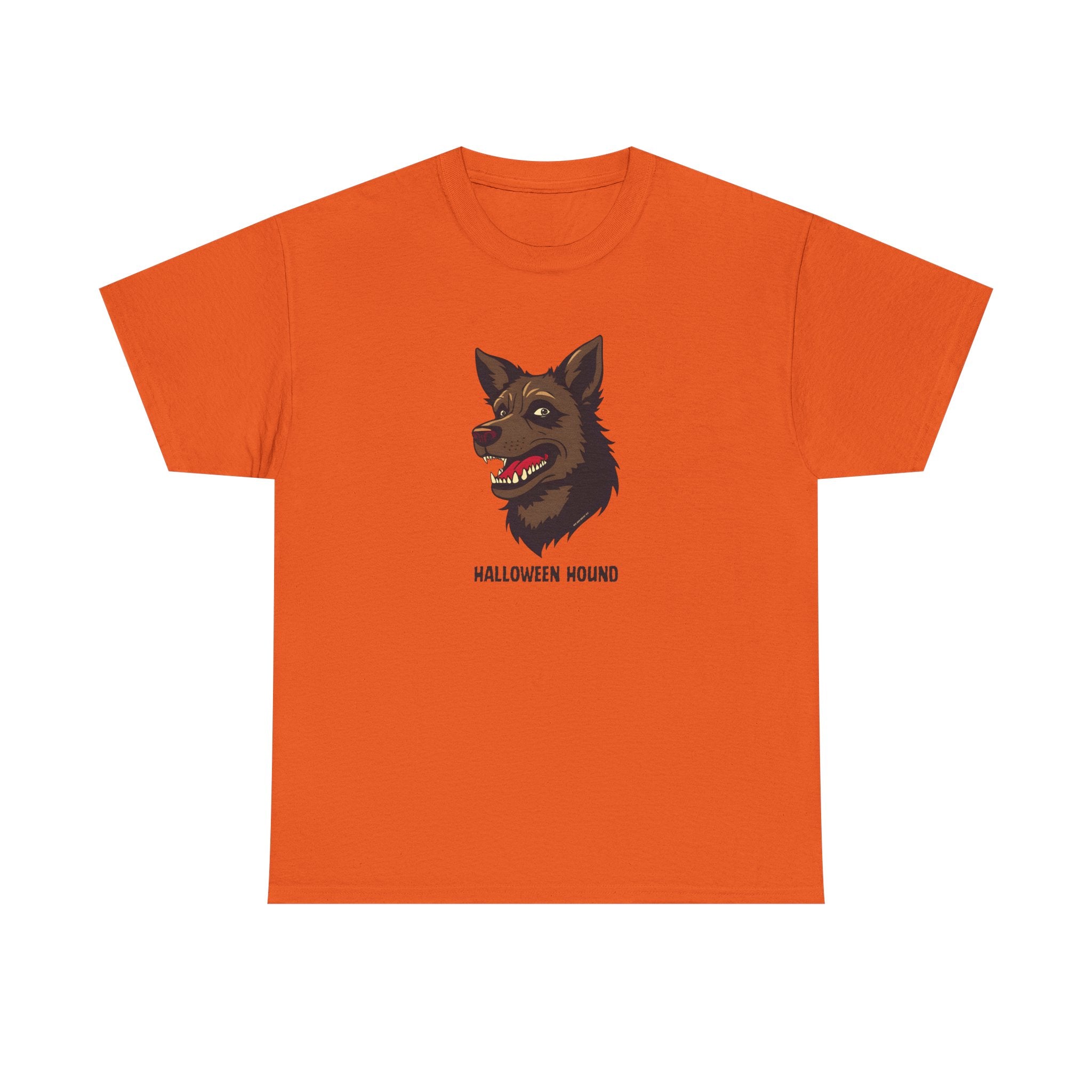 Halloween Hound Printed T-Shirt 100% Cotton Novelty Scary Halloween Dog Tee
