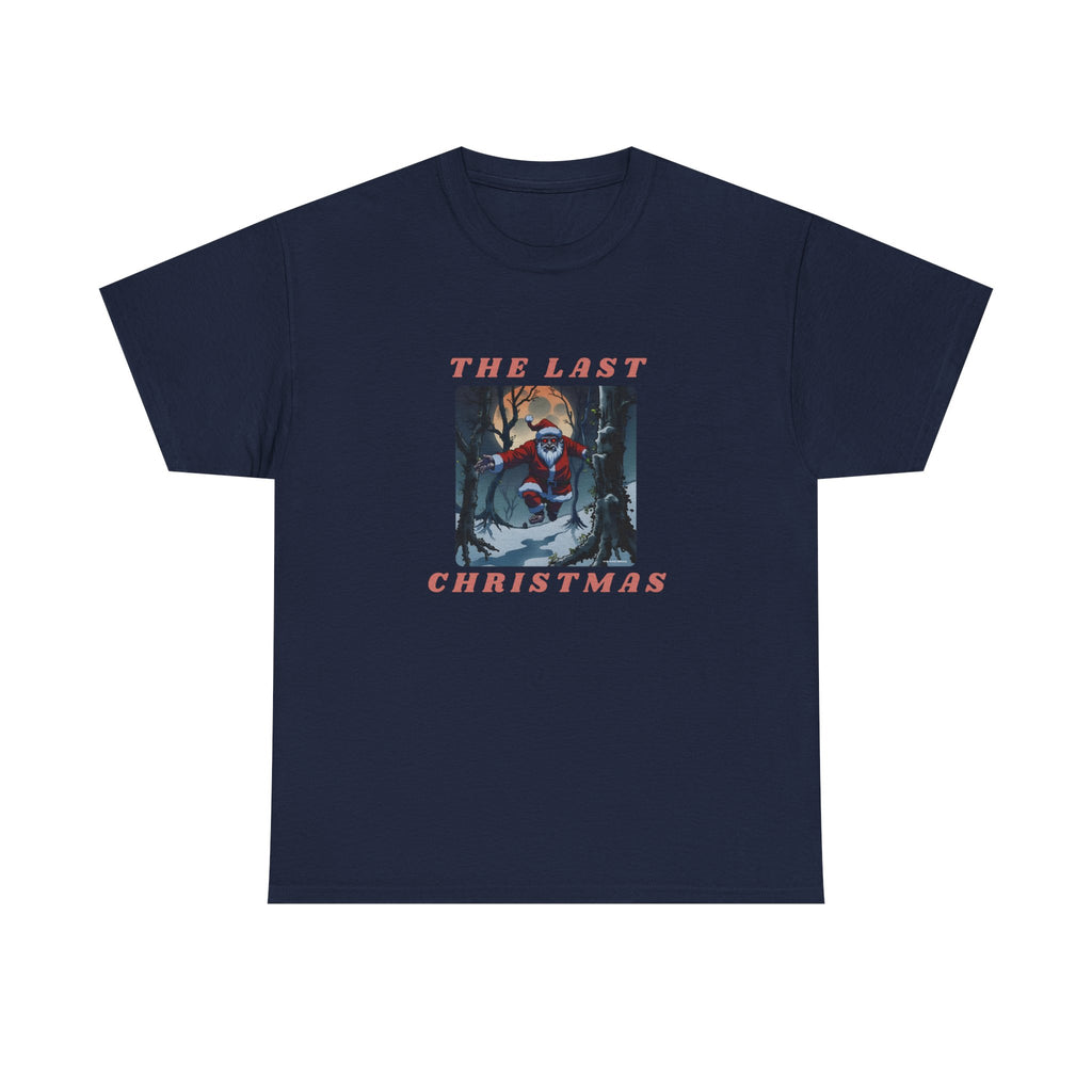 The Last Christmas Printed T-Shirt 100% Cotton Novelty Zombie Santa Xmas Tee Gift