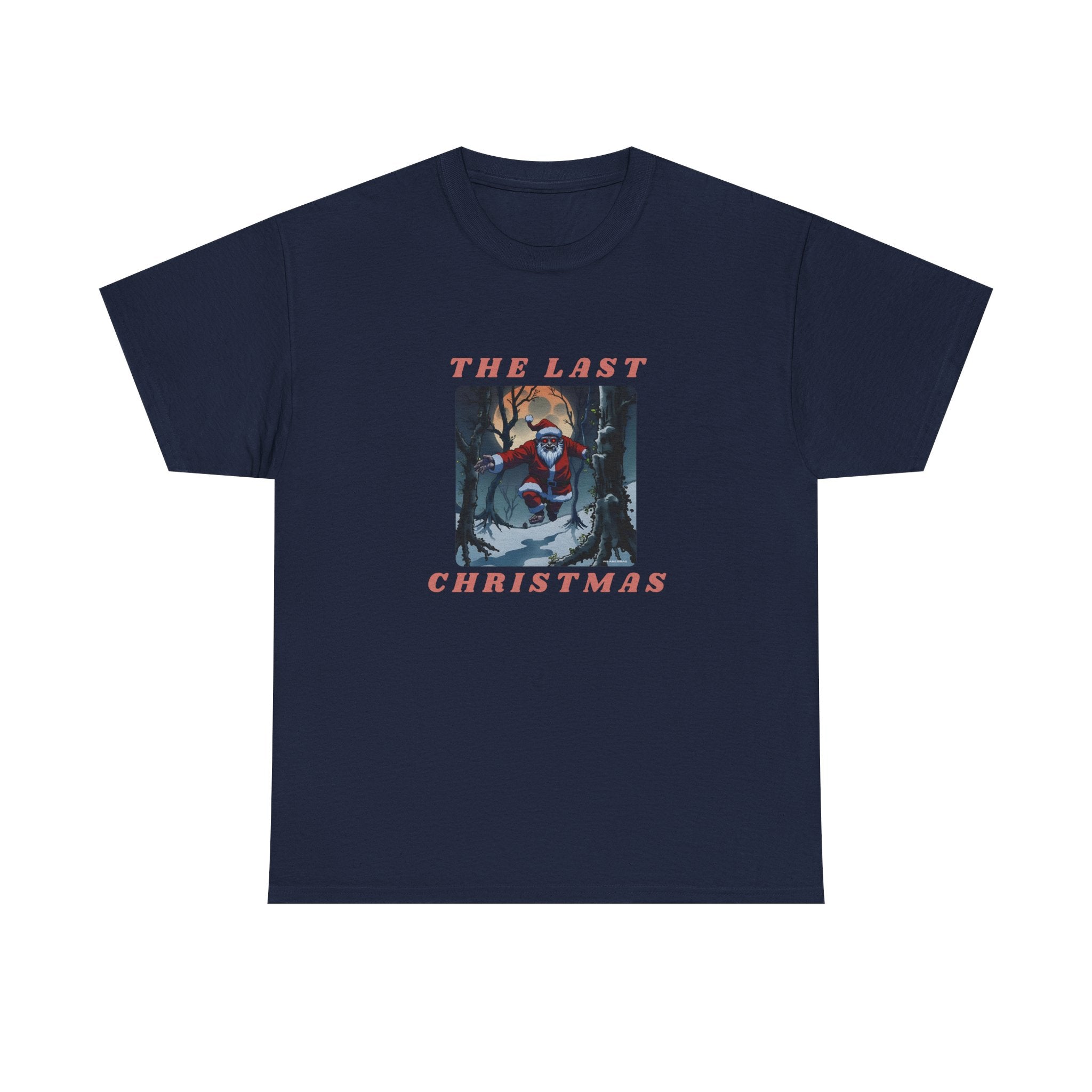 The Last Christmas Printed T-Shirt 100% Cotton Novelty Zombie Santa Xmas Tee Gift