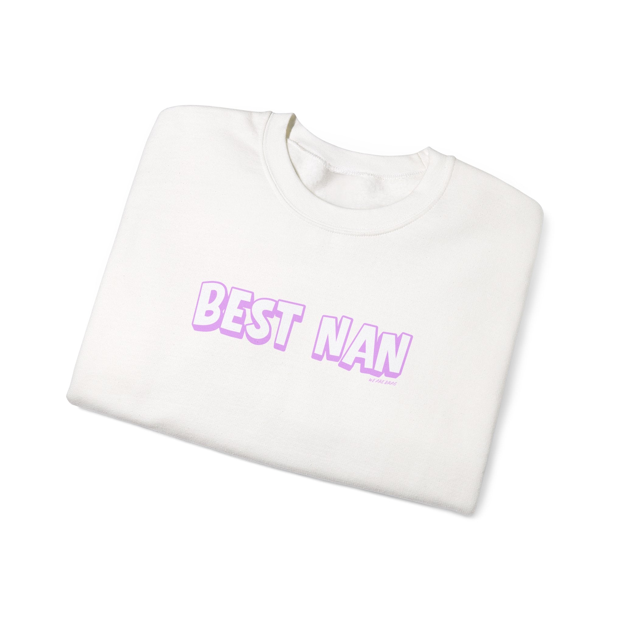 Best Nan Printed Crewneck Sweatshirt Pullover Retro 3D Nannan Grandma Granny Gift