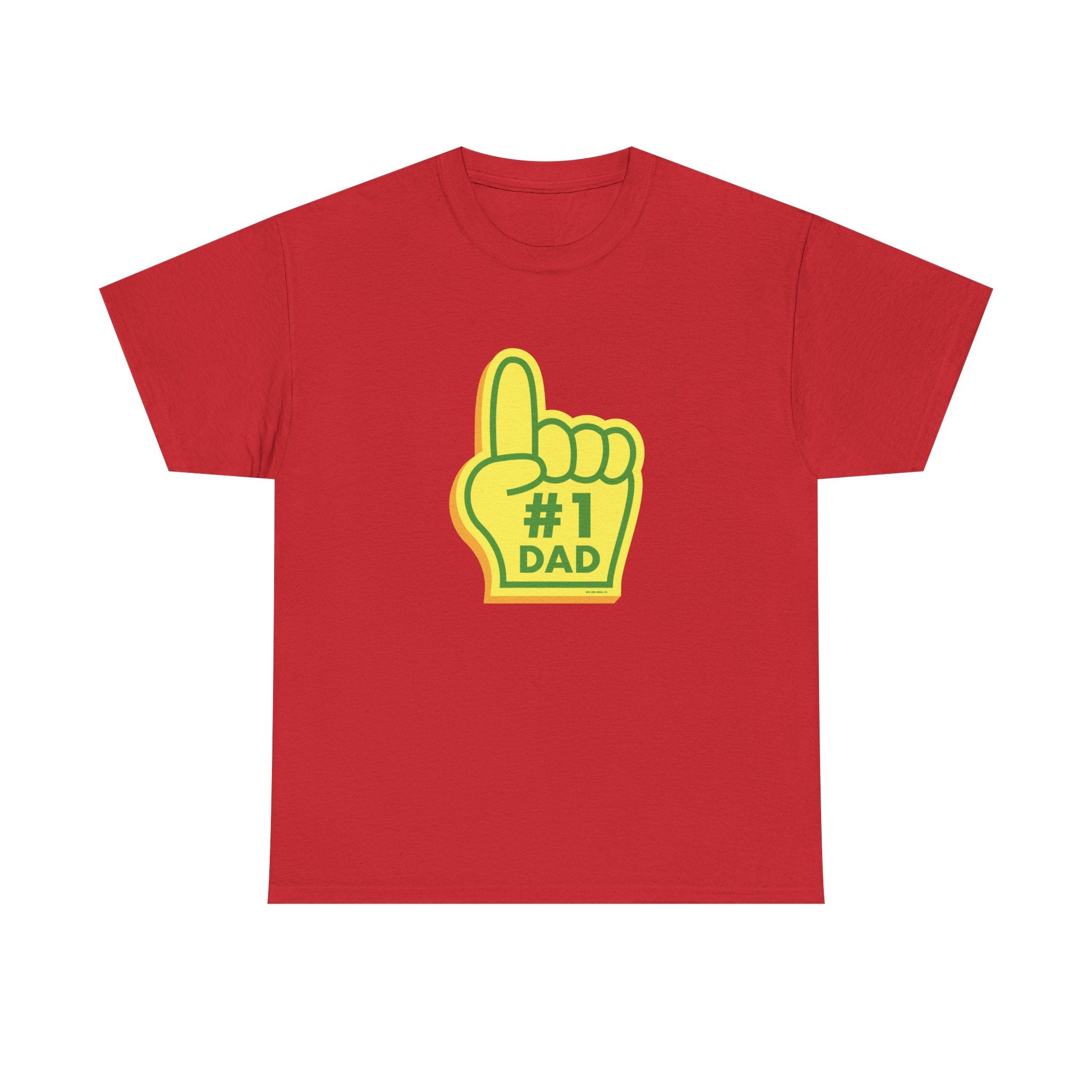 Novelty #1 Dad Hand Printed T-Shirt 100% Cotton Retro Dad Tee Birthday Father's Day Gift