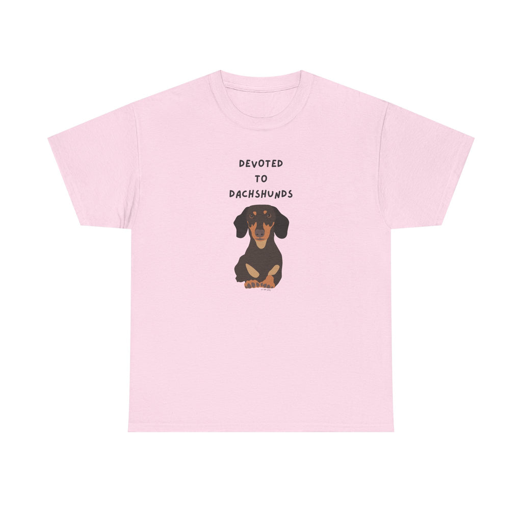 Devoted To Dachshunds Sausage Dog Printed T-Shirt 100% Cotton Novelty Cute Dog Tee Gift