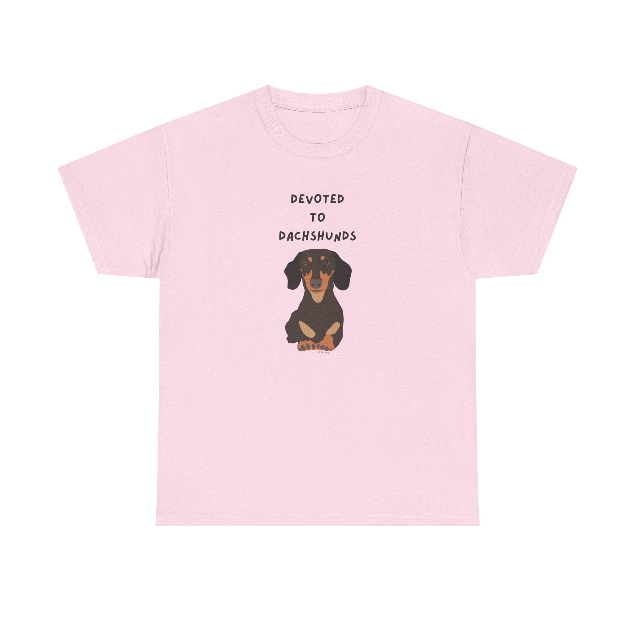 Devoted To Dachshunds Sausage Dog Printed T-Shirt 100% Cotton Novelty Cute Dog Tee Gift