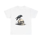 Skull & Crow Printed 100% Cotton Goth Biker Tattoo T-Shirt Halloween Tee