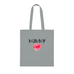 Mummy Heart Printed Cotton Tote Bag Reusable Shopping Bag Mum Mom Mother's Day Gift