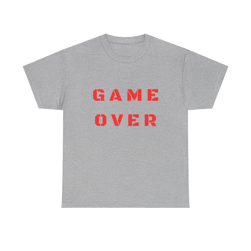 Game Over Printed T-Shirt 100% Cotton Novelty Gamer Tee Gift