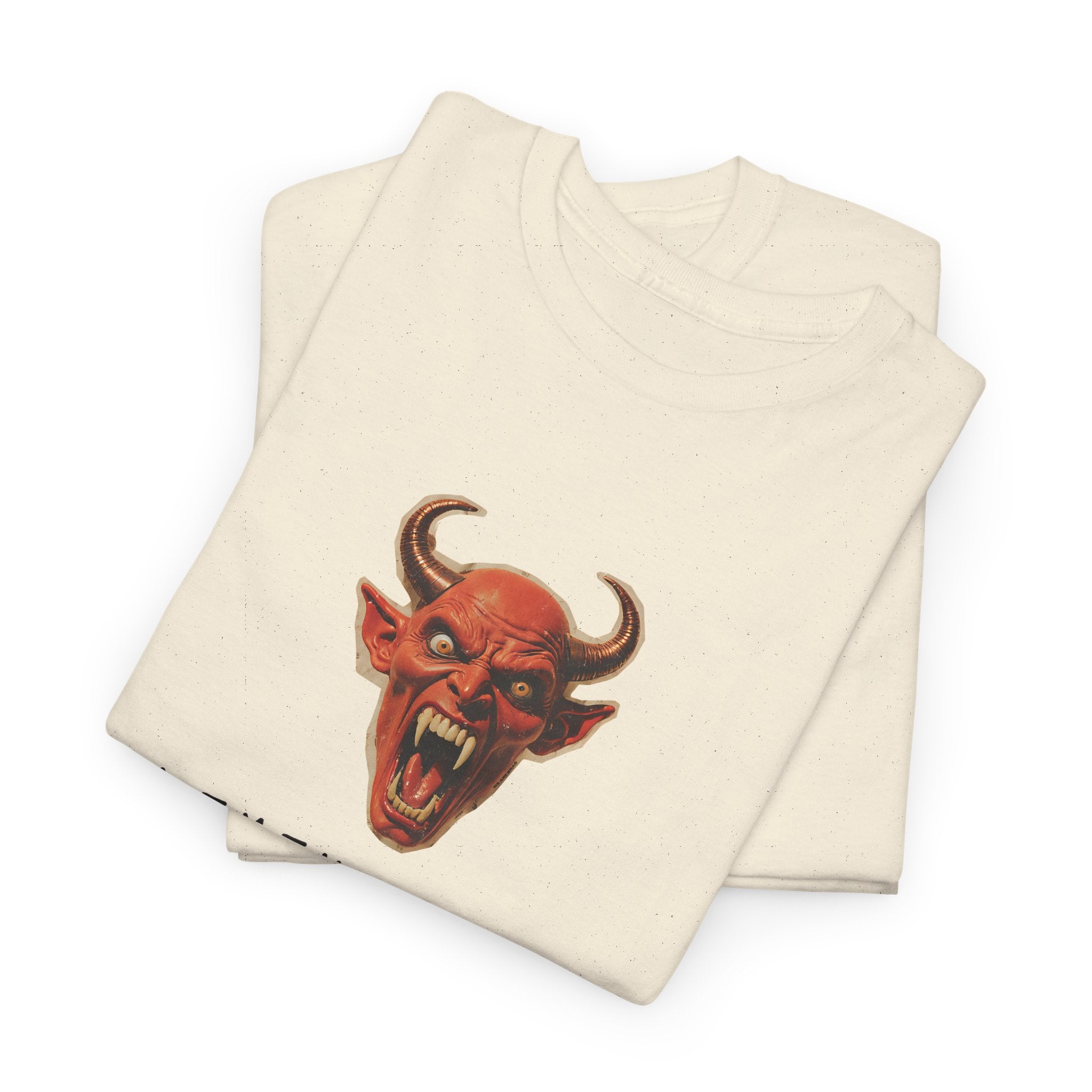Memento Mori Devil Printed T-Shirt 100% Cotton Halloween Scary Satan Tee Gift
