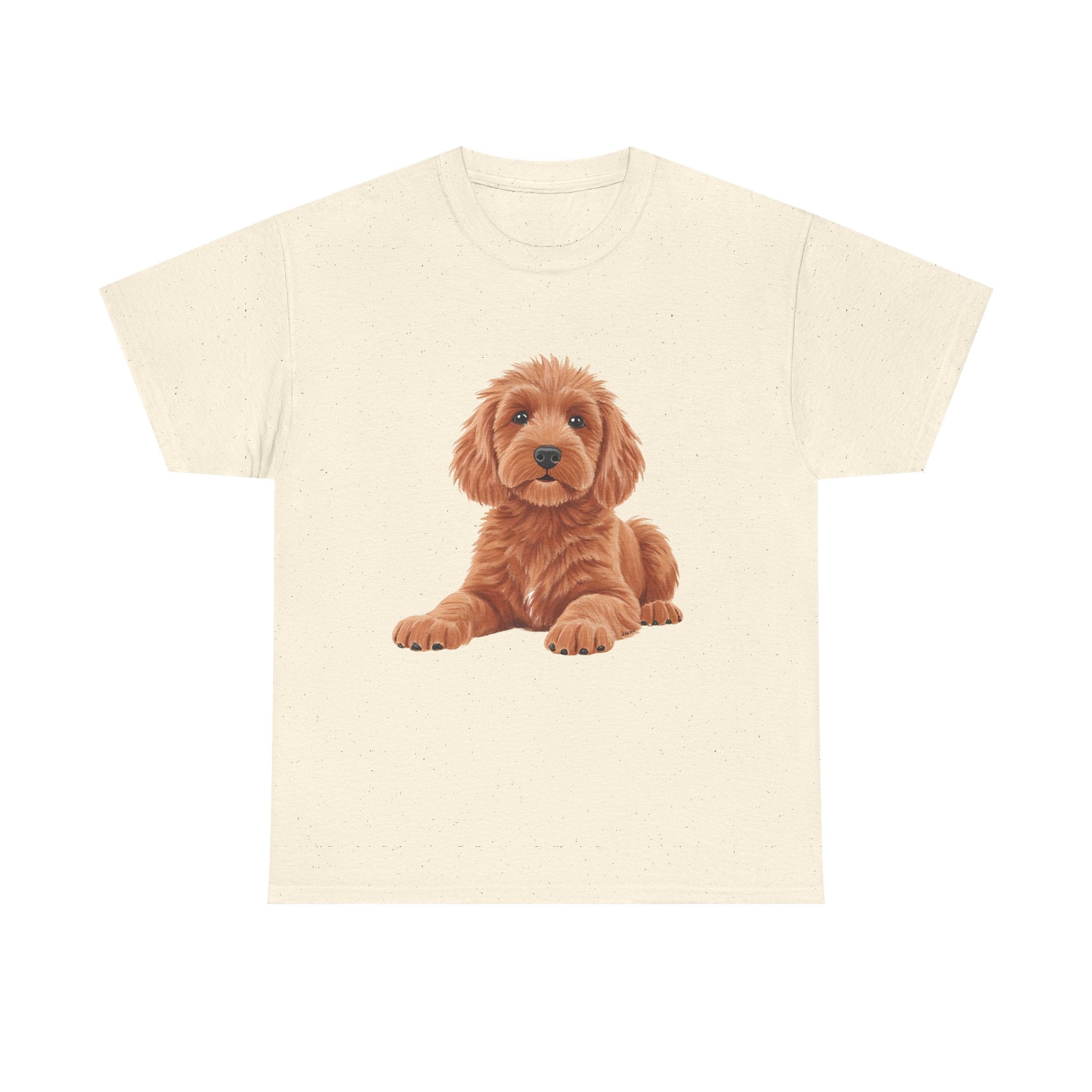 Brown Cockapoo Printed T-Shirt 100% Cotton Novelty Cute Dog Tee Gift