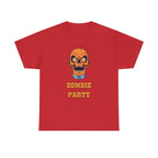Zombie Party Printed T-Shirt 100% Cotton Novelty Scary Skull Halloween Tee