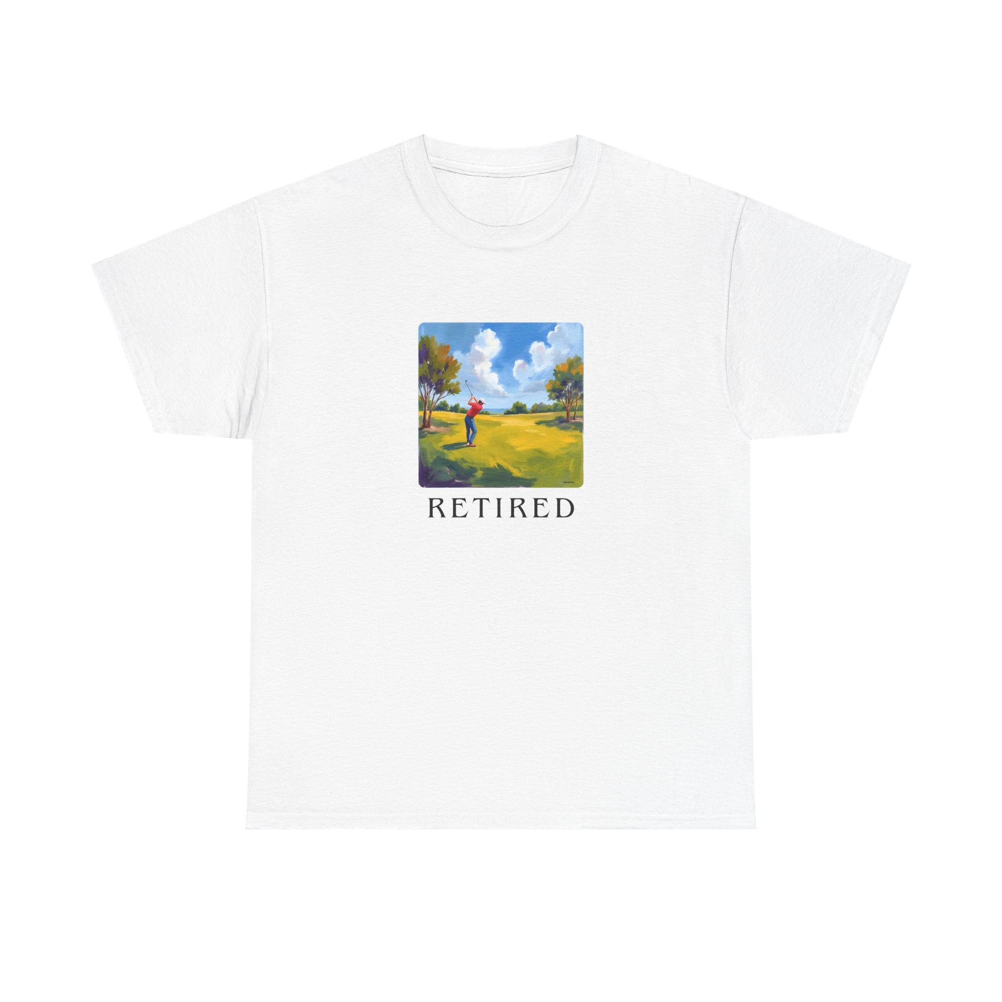 Retired Golf Printed T-Shirt 100% Cotton Novelty Grandad Retirement Golfer Tee Gift
