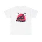 Haunted House Printed T-Shirt 100% Cotton Novelty Scary Halloween Tee