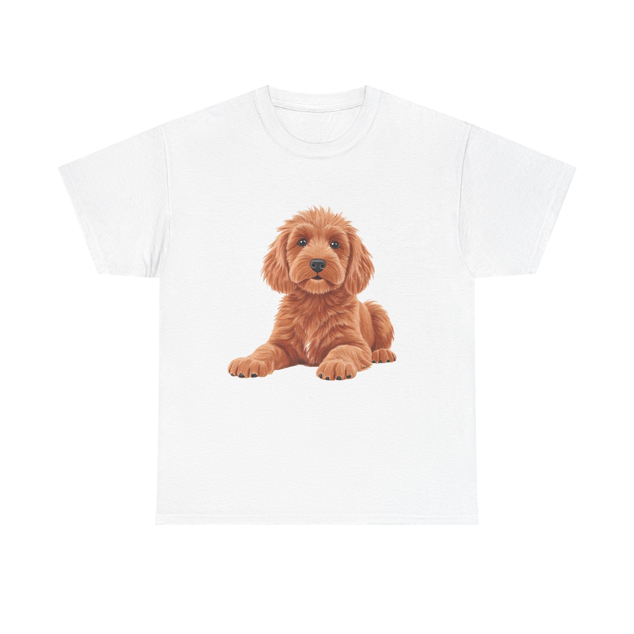 Brown Cockapoo Printed T-Shirt 100% Cotton Novelty Cute Dog Tee Gift