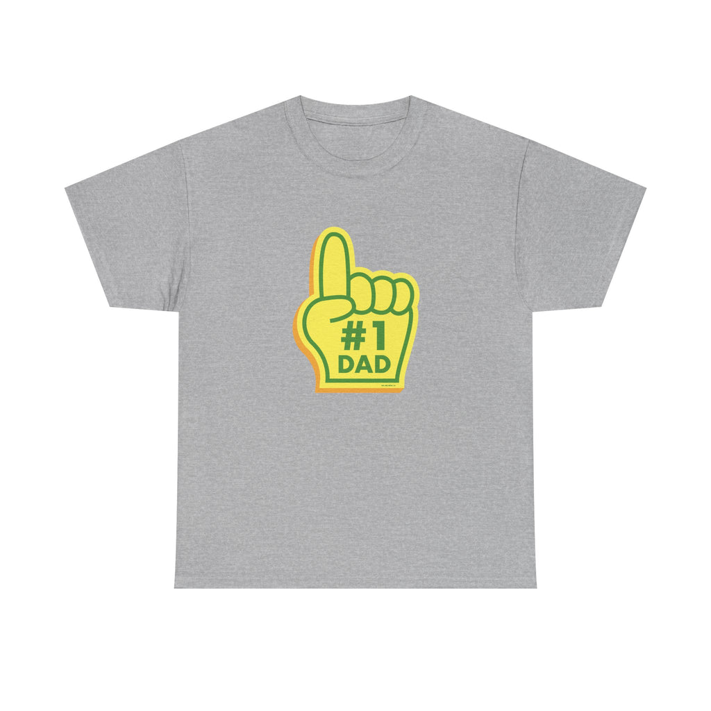 Novelty #1 Dad Hand Printed T-Shirt 100% Cotton Retro Dad Tee Birthday Father's Day Gift