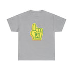 Novelty #1 Dad Hand Printed T-Shirt 100% Cotton Retro Dad Tee Birthday Father's Day Gift