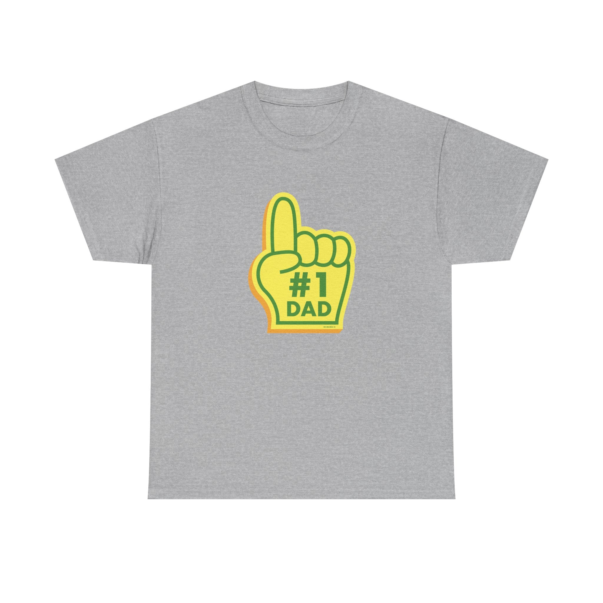 Novelty #1 Dad Hand Printed T-Shirt 100% Cotton Retro Dad Tee Birthday Father's Day Gift