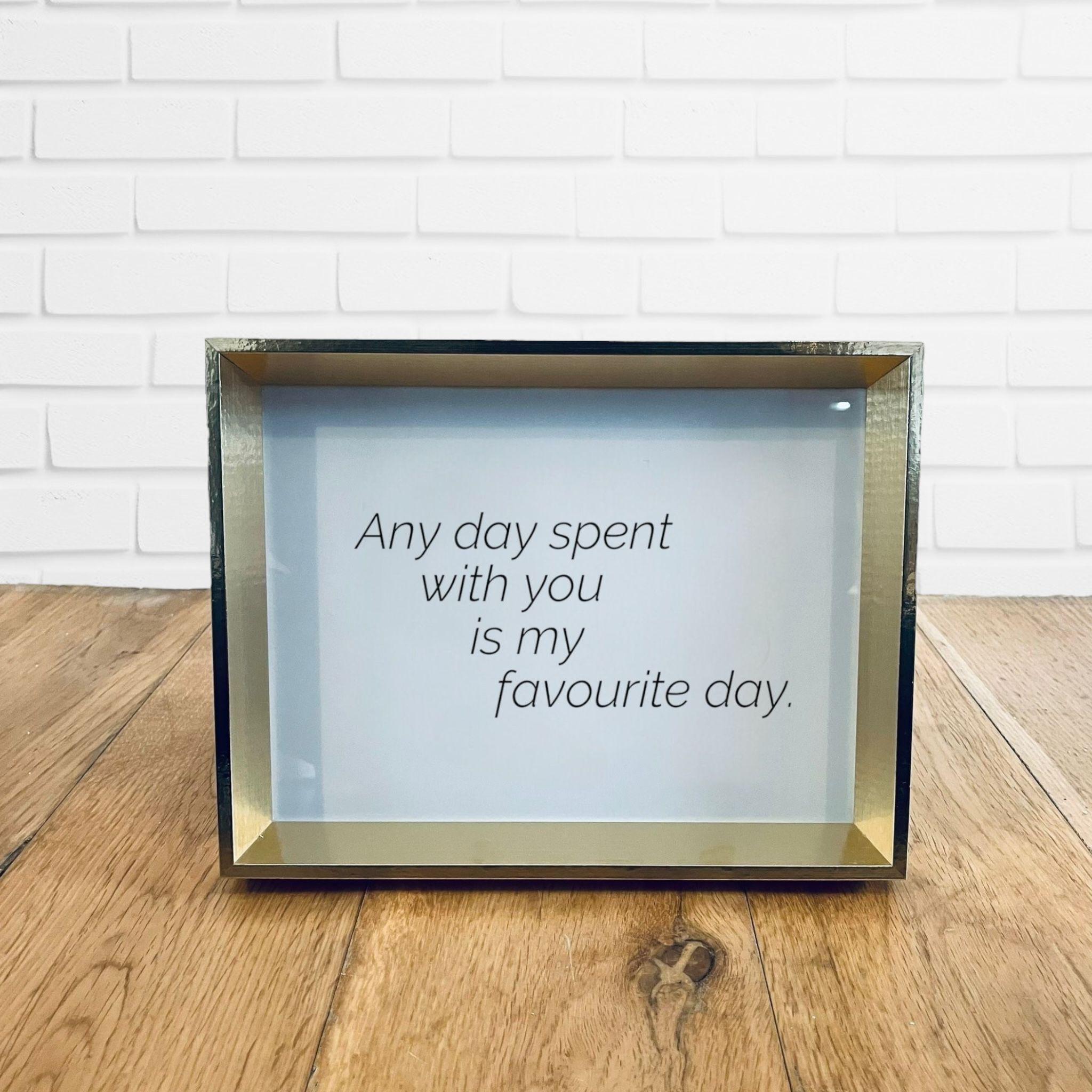 Retro Gold Framed Love Quote Print Valentine&#39;s Day Gift Friend Girlfriend Poem Anniversary Wall