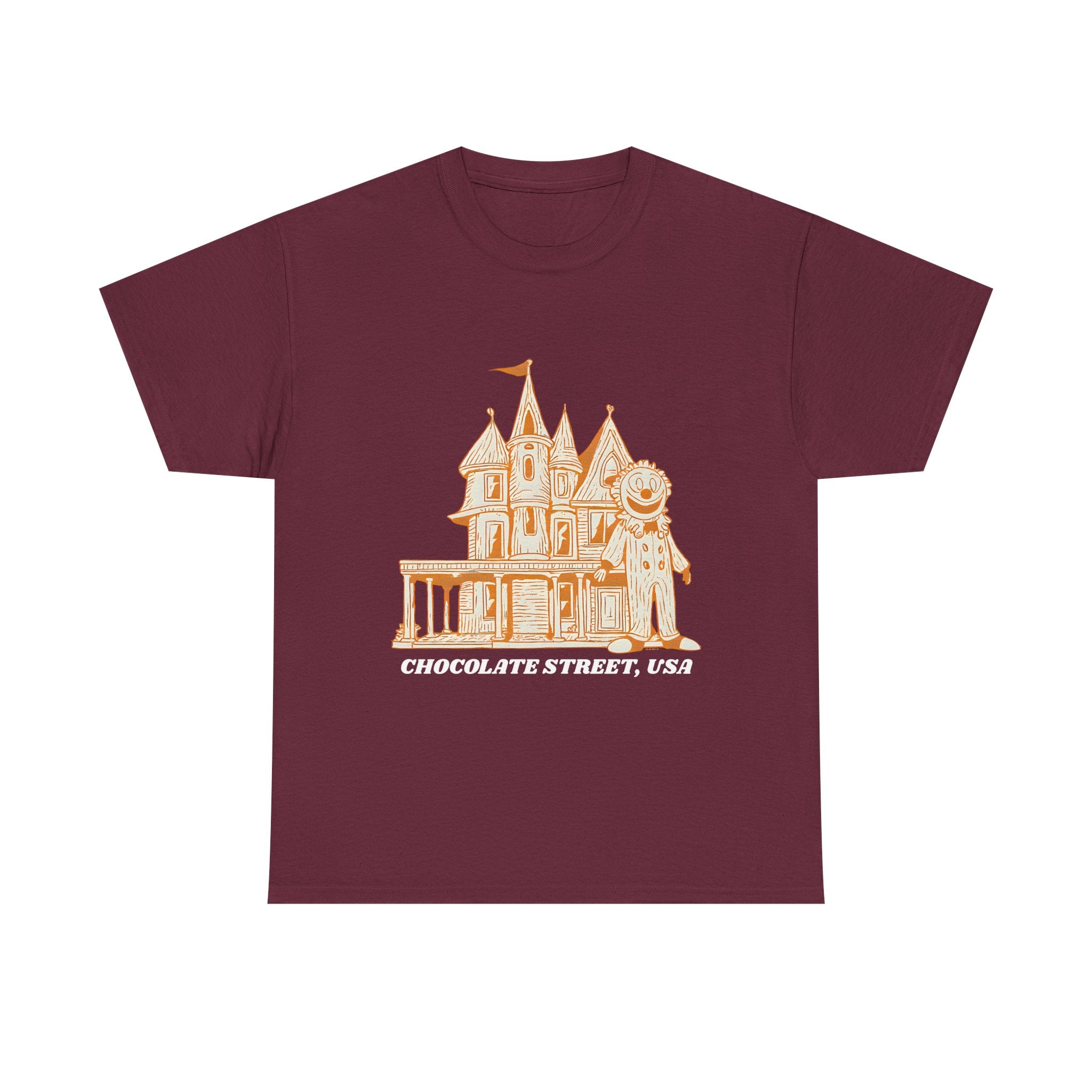 Chocolate Street USA Printed T-Shirt 100% Cotton Retro American Tee
