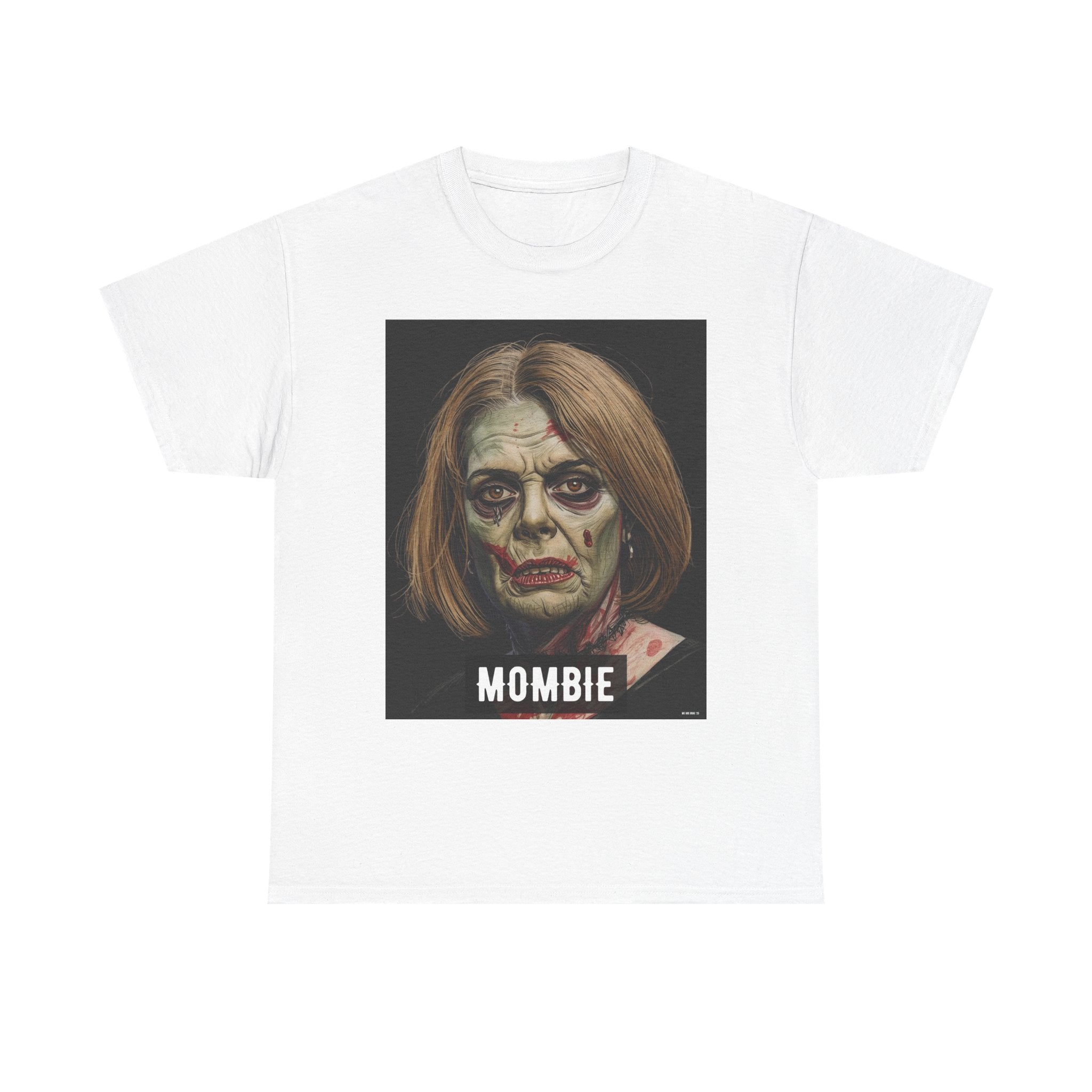 Mombie Halloween Printed T-Shirt 100% Cotton Scary Novelty Mom Zombie Tee